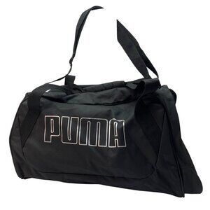 Puma Black Gym/Duffle Bag With Adjustable Strap Mesh Panel & Zippered Pockets